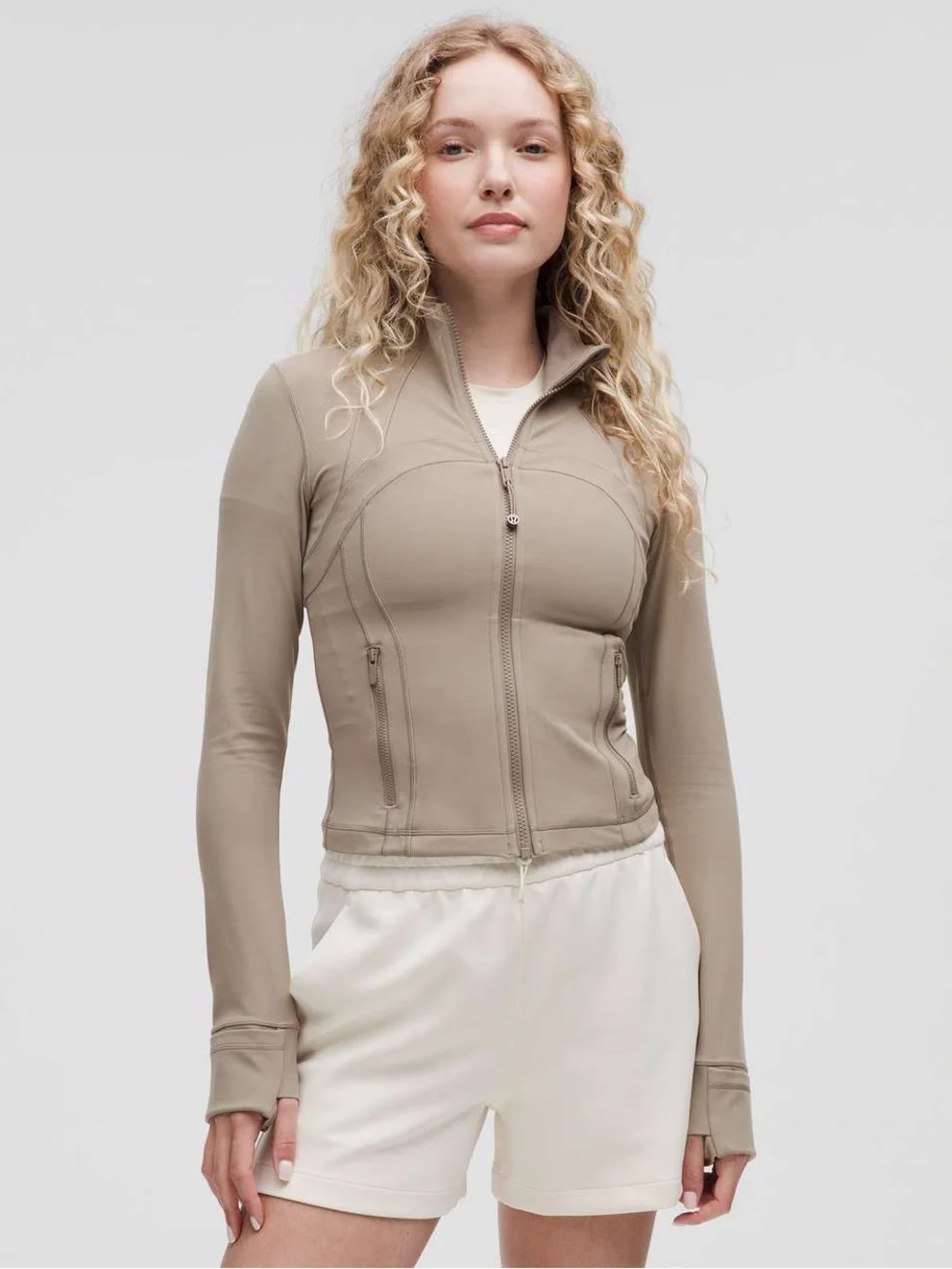 NWOT Lululemon Define Cropped Jacket *Nulu Warm Ash Grey size 8
